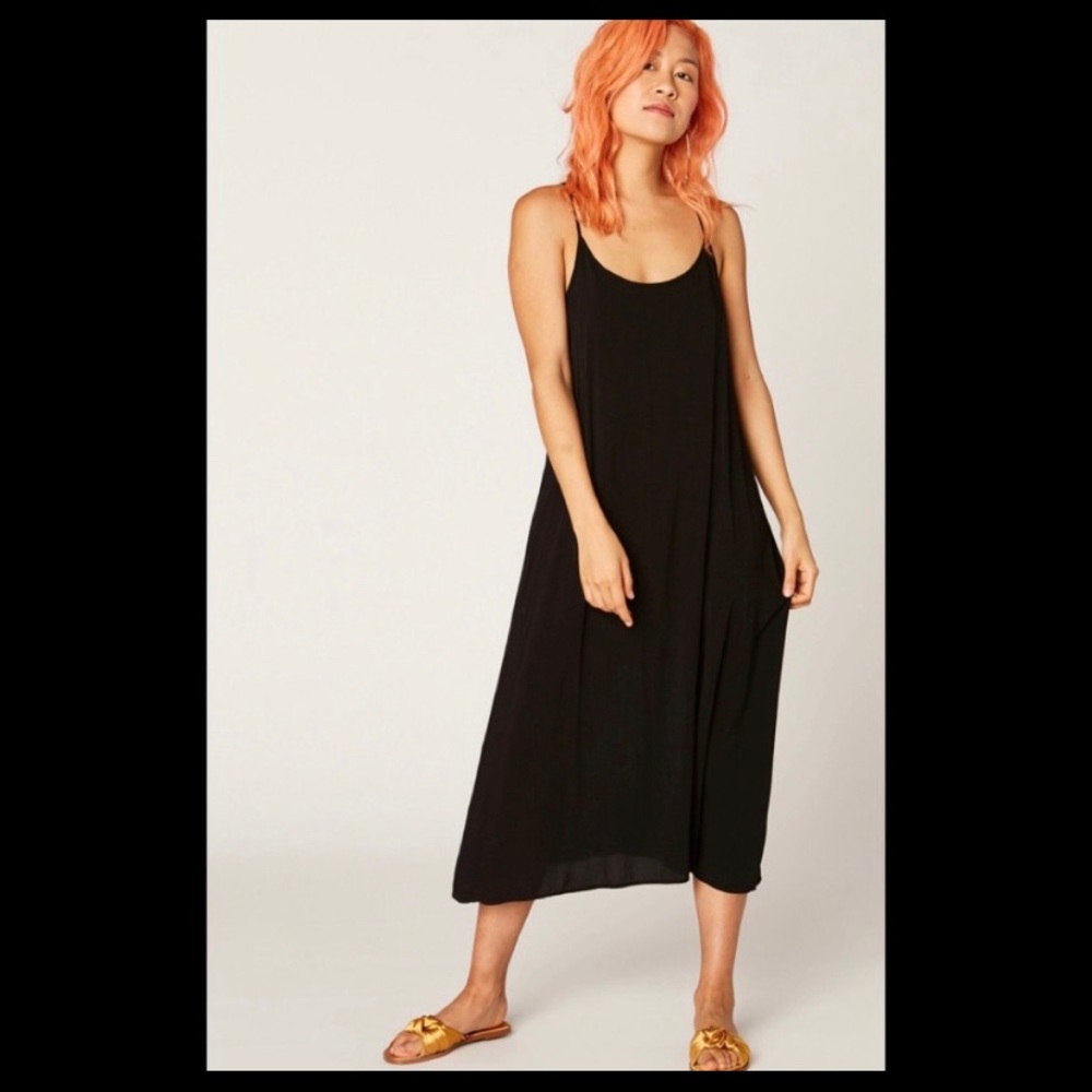 LACAUSA Black Racer Back Dress NWOT